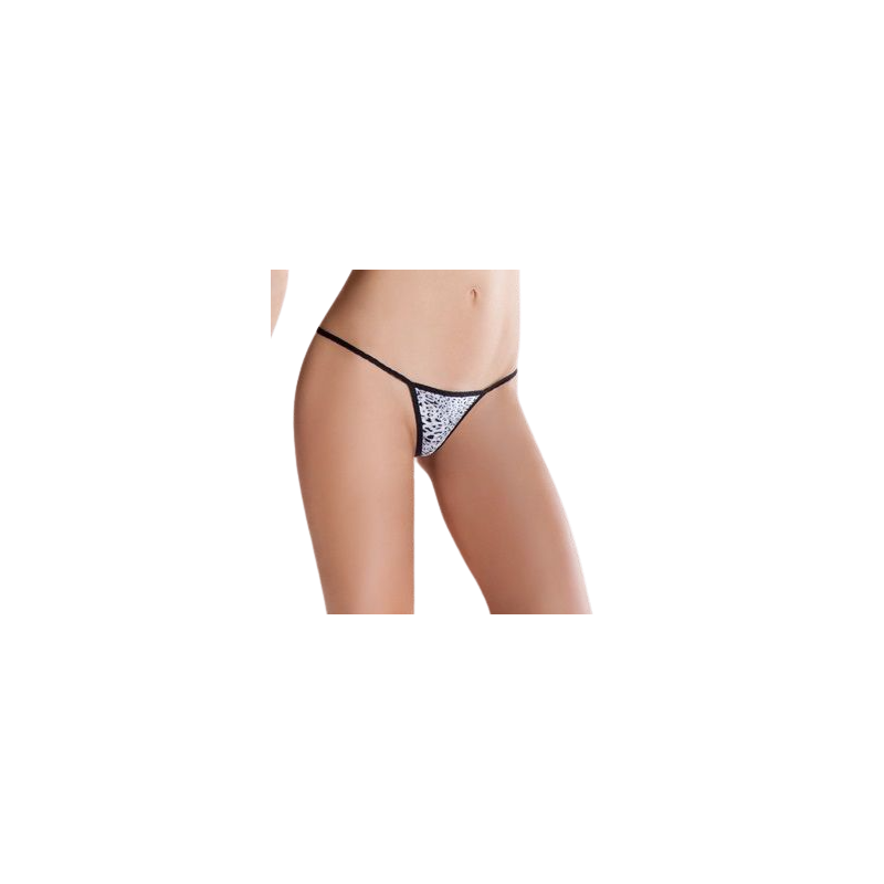 Passion - Erotic Line String Blanc Taille Unique Imprimé Animal